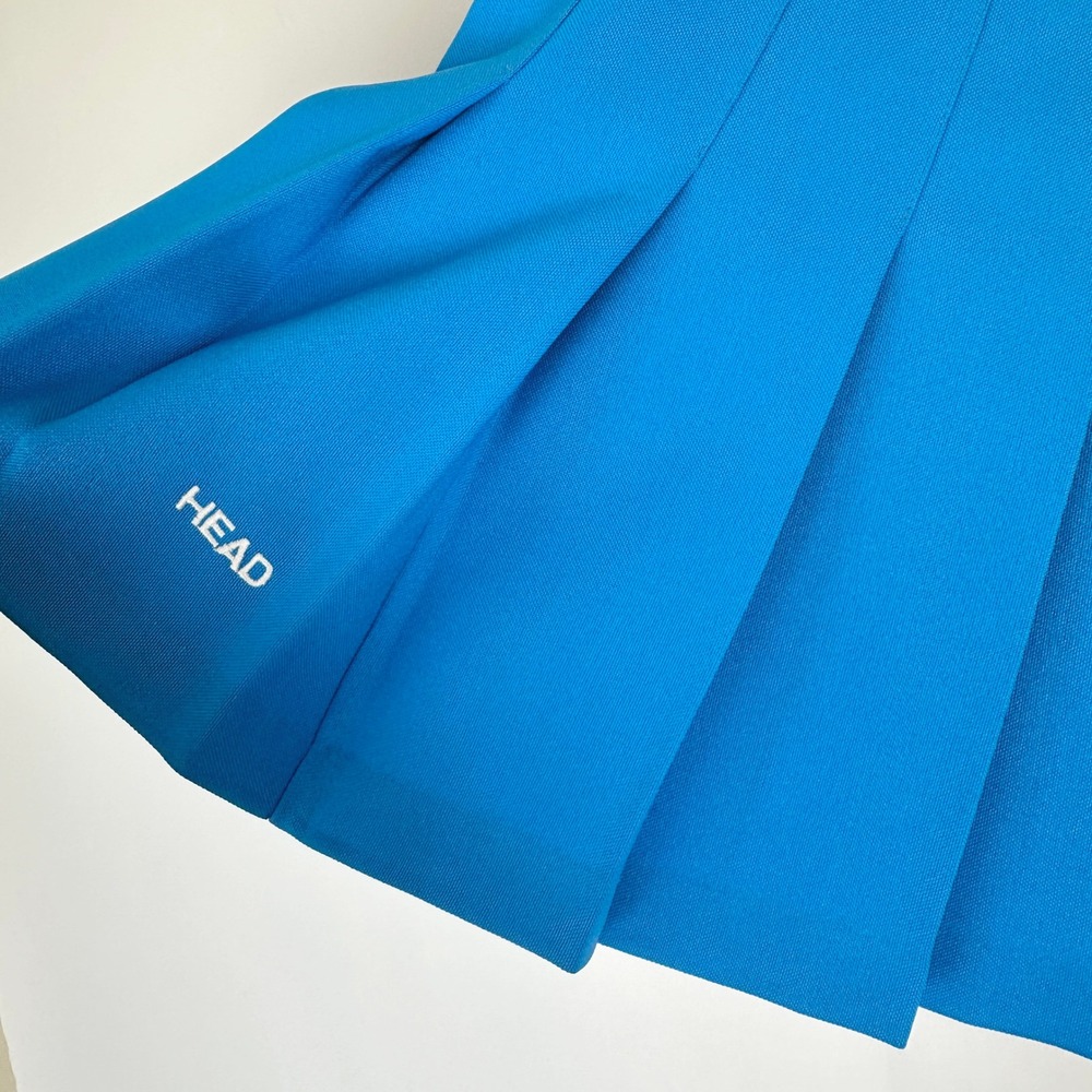 Vintage Head Sportswear Blue Pleated Tennis Skirt Women 10 USA Sporty Pickleball - Picture 12 of 13